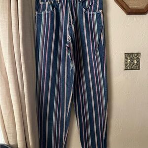 NWT Absolutely Blues No! Jeans Striped Women's Straight Leg Jeans